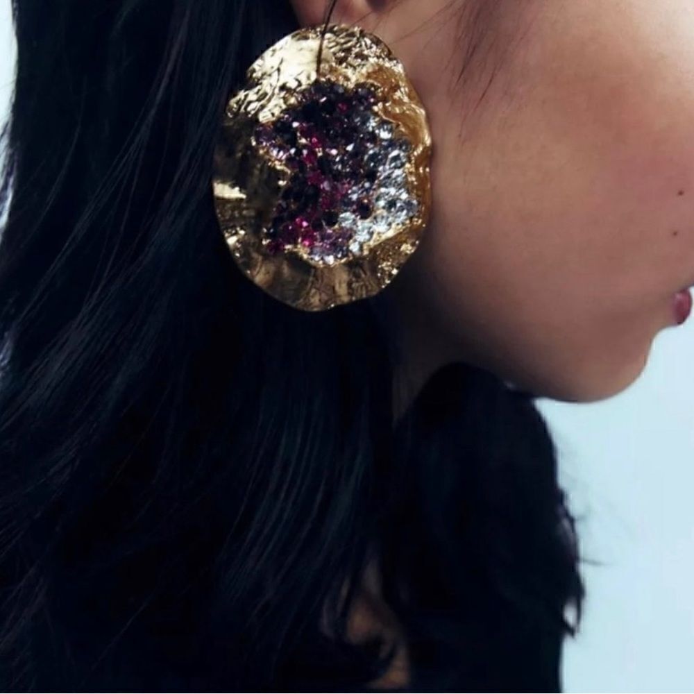 Rhinestone earrings #1